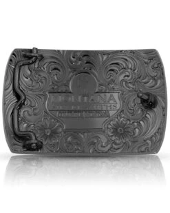 Montana Silversmiths Men's River Rock Cascade Longhorn Buckle -Western Cowboy World 2000318587 040 P2