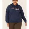 Ariat Women's R.E.A.L. Serape Logo Hoodie Sweatshirt - Plus -Western Cowboy World 2000322524 410 P1