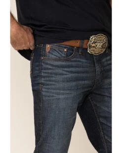 Moonshine Spirit Men's Eating Iron Dark Stretch Slim Straight Jeans 9 Moonshine Spirit Men's Eating Iron Dark Stretch Slim Straight Jeans -Western Cowboy World 2000325524 400 P3
