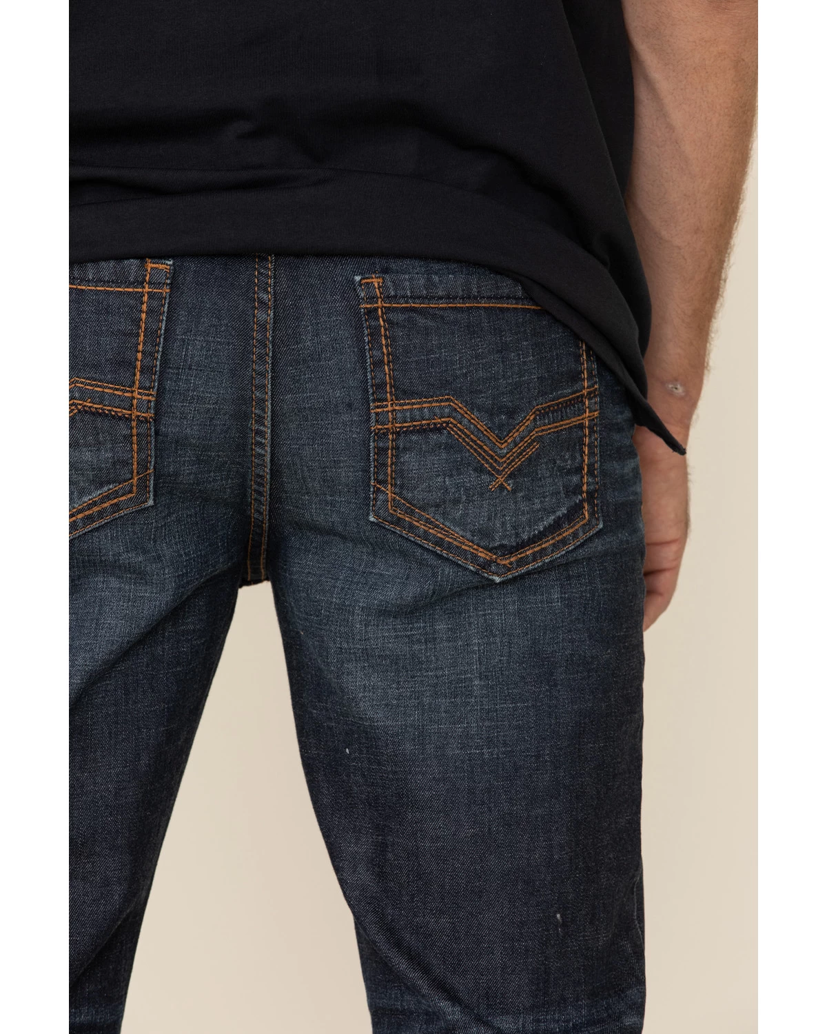 Moonshine Spirit Men's Eating Iron Dark Stretch Slim Straight Jeans 6 Moonshine Spirit Men's Eating Iron Dark Stretch Slim Straight Jeans - Image 4