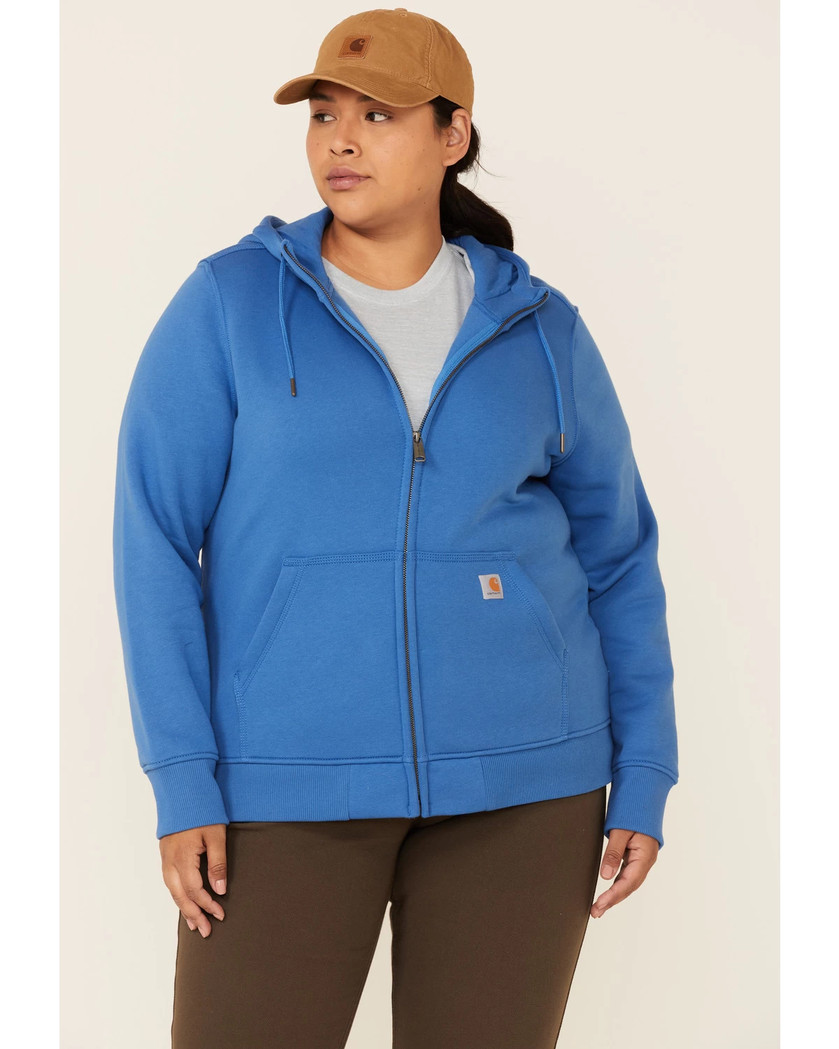 Carhartt Women's Clarksburg Zip-Front Hooded Work Sweatshirt - Plus 3 Carhartt Women's Clarksburg Zip-Front Hooded Work Sweatshirt - Plus