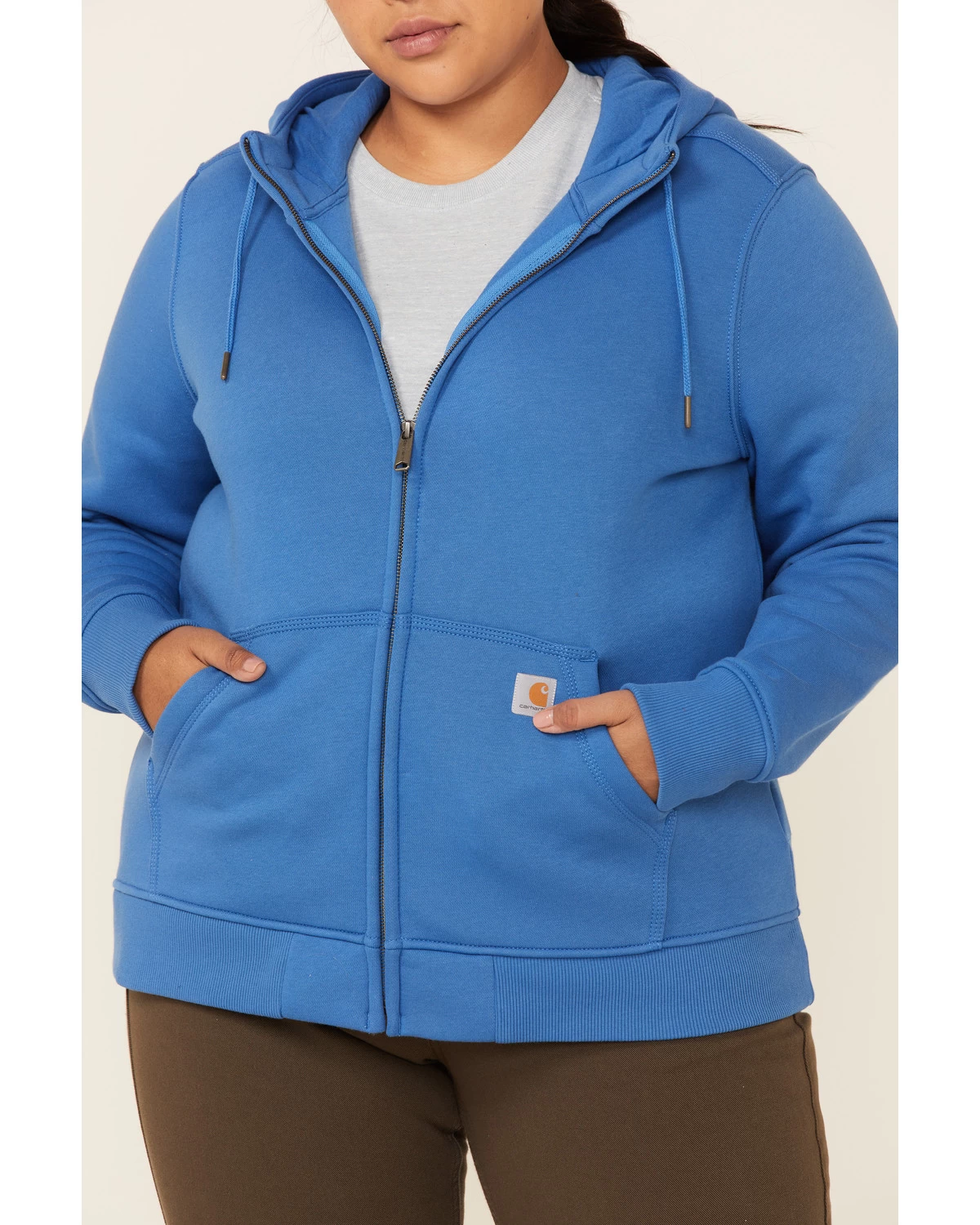 Carhartt Women's Clarksburg Zip-Front Hooded Work Sweatshirt - Plus 5 Carhartt Women's Clarksburg Zip-Front Hooded Work Sweatshirt - Plus - Image 3