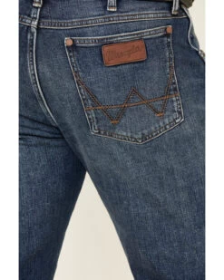 Wrangler Retro Men's Meadow Medium Wash Stretch Slim Straight Jeans - Long -Western Cowboy World 2000331279 400 P4