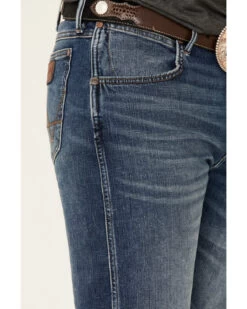 Wrangler Retro Men's Meadow Medium Wash Stretch Slim Straight Jeans - Long -Western Cowboy World 2000331279 400 P5