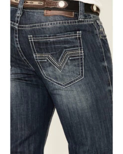 Rock & Roll Denim Men's Dark Double Barrel Relaxed Straight Leg Jeans -Western Cowboy World 2000333350 400 P4