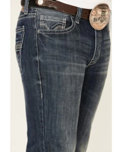 Rock & Roll Denim Men's Dark Double Barrel Relaxed Straight Leg Jeans -Western Cowboy World 2000333350 400 P5