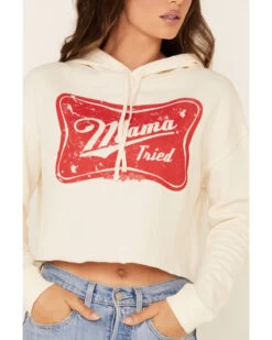 Country Deep Women's Mama Tried Graphic Cropped Hooded Sweatshirt 10 Country Deep Women's Mama Tried Graphic Cropped Hooded Sweatshirt -Western Cowboy World 2000333441 103 P4