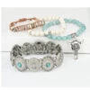 Prime Time Women's Concho Bead & Bull Horn Charm Bracelet Set -Western Cowboy World 2000334004 040 P1