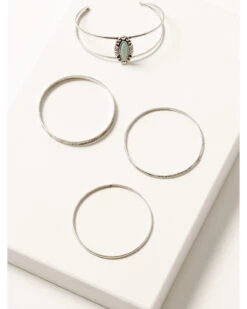 Prime Time Women's Turquoise Statement Cuff Set