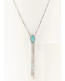 Prime Time Women's Turquoise Stone Bolo Necklace