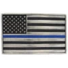 Montana Silversmiths Men's Stand Behind The Blue Line Flag Attitude Buckle -Western Cowboy World 2000334239 040 P1