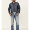 Cinch Men's Ian Medium Stonewash Performance Slim Bootcut Jeans