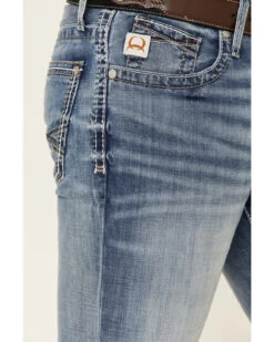 Cinch Men's Ian Medium Stonewash Performance Slim Bootcut Jeans -Western Cowboy World 2000334656 402 P3