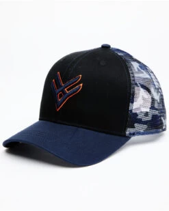 Hawx Men's Navy Camo Logo Mesh-Back Ball Cap