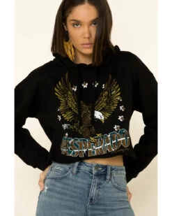 Country Deep Women's Desperado Cropped Hooded Sweatshirt