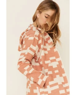 Pendleton Women's Sierra Mixed Pattern Oversized Zip Hooded Jacket -Western Cowboy World 2000335400 103 P5