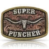 Montana Silversmiths Men's Dale Brisby Super Puncher Longhorn Buckle -Western Cowboy World 2000335867 040 P1