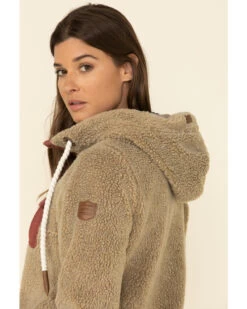 Wanakome Women's Fay Snap Neck Sherpa Hooded Pullover 10 Wanakome Women's Fay Snap Neck Sherpa Hooded Pullover -Western Cowboy World 2000336329 280 P4