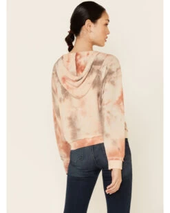 Wild Moss Women's Blushed Tie-Dye Zip Hooded Jacket -Western Cowboy World 2000337634 681 P4