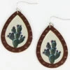 Prime Time Jewelry Women's Cactus Print Teardrop Earrings -Western Cowboy World 2000338296 040 P1