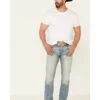 Moonshine Spirit Men's Wild West Light Wash Stretch Stackable Straight Jeans -Western Cowboy World 2000338828 400 P1