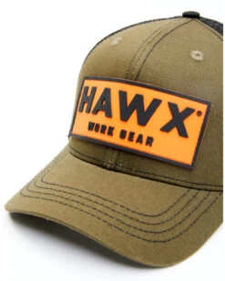 Hawx Men's Olive Logo Patch Mesh-Back Ball Cap -Western Cowboy World 2000339188 341 P3