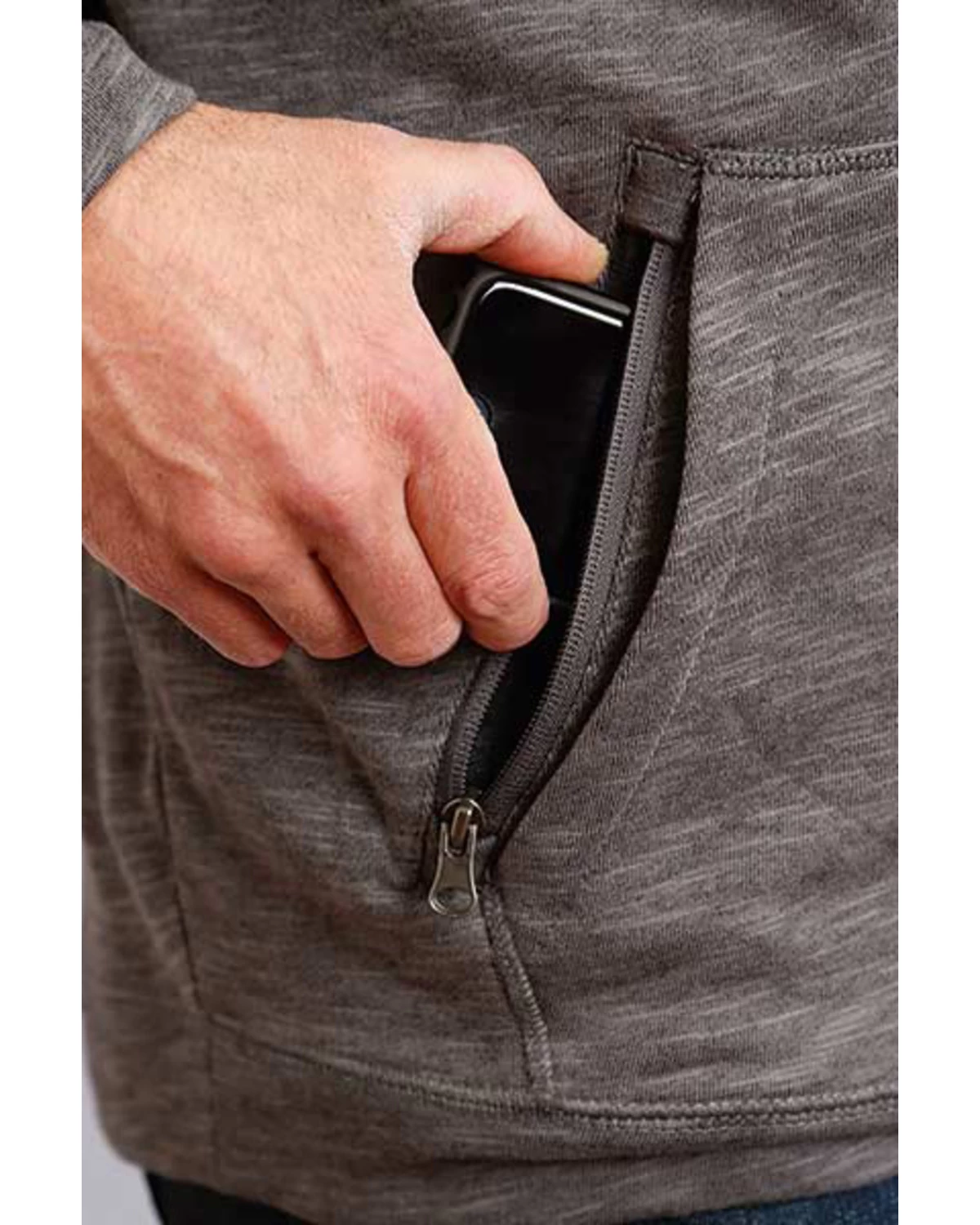 Stetson Men's USA Slub French Terry Hooded Sweatshirt 5 Stetson Men's USA Slub French Terry Hooded Sweatshirt - Image 3