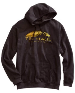 Tin Haul Men's Gray Sunset Mountain Graphic Hooded Sweatshirt