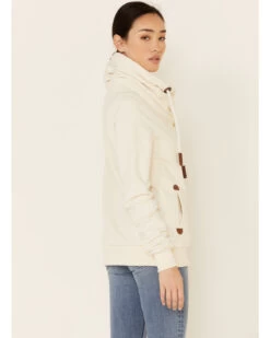 Wanakome Women's Oatmeal Hestia Asymmetrical Zip-Front Hoodie -Western Cowboy World 2000340617 104 P4