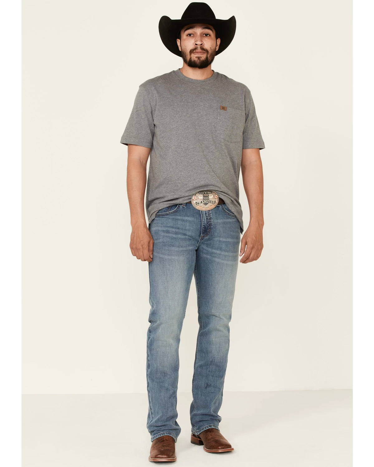 Wrangler 20X Men's Misty Vintage Light Wash Stretch Slim Bootcut Jeans 4 Wrangler 20X Men's Misty Vintage Light Wash Stretch Slim Bootcut Jeans - Image 2