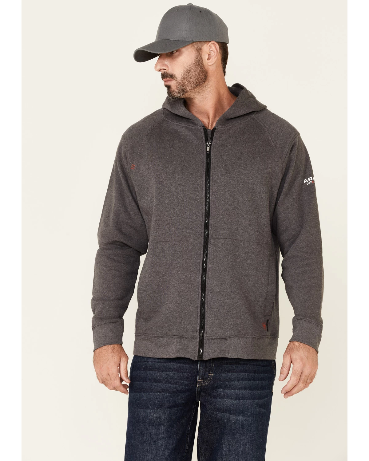 Ariat Men's FR Rev Full Cover Flag Graphic Zip-Front Hooded Work Jacket 3 Ariat Men's FR Rev Full Cover Flag Graphic Zip-Front Hooded Work Jacket