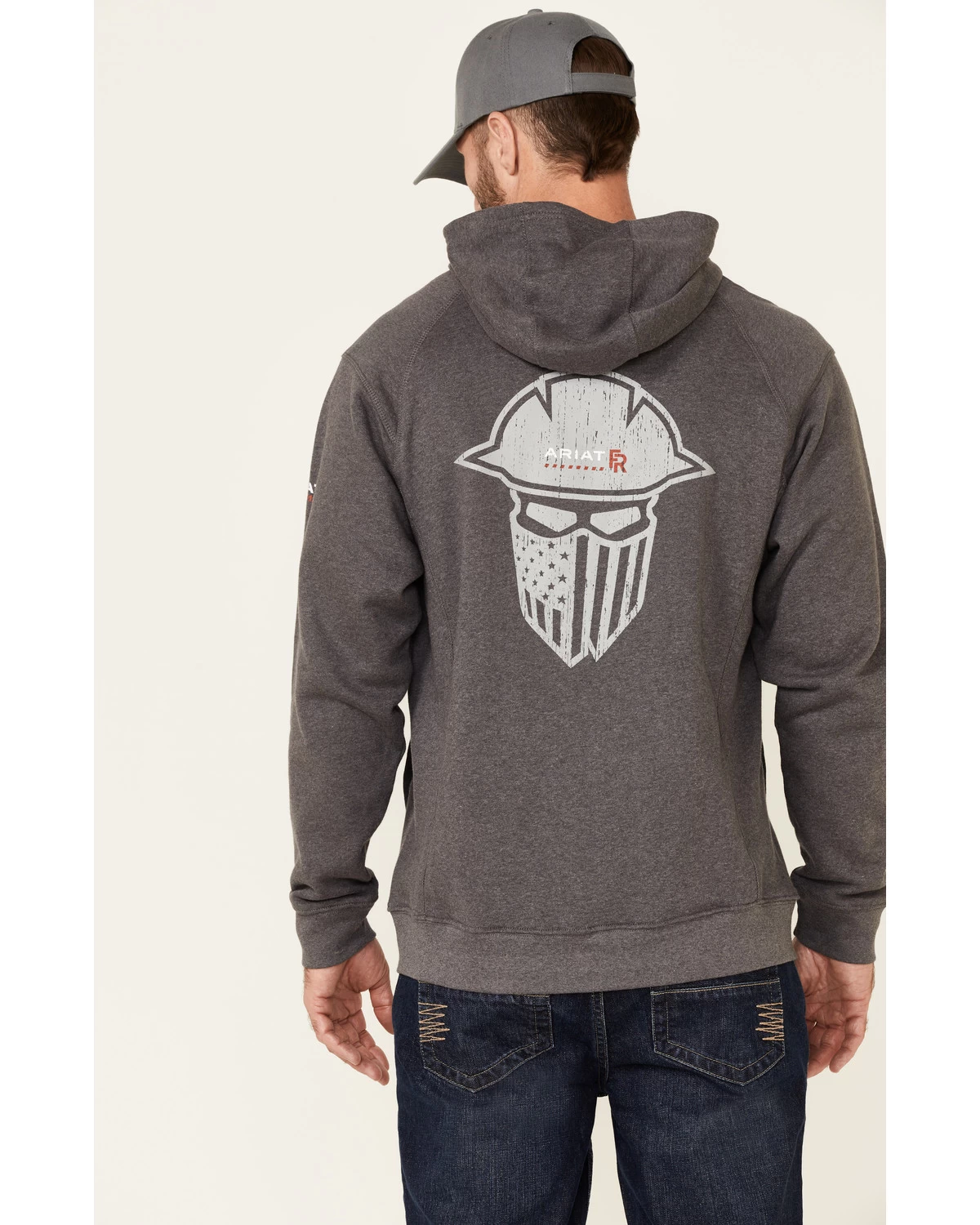 Ariat Men's FR Rev Full Cover Flag Graphic Zip-Front Hooded Work Jacket 6 Ariat Men's FR Rev Full Cover Flag Graphic Zip-Front Hooded Work Jacket - Image 4