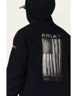 Ariat Men's FR Primo Fleece Alloy Flag Graphic Zip-Front Hooded Work Jacket 8 Ariat Men's FR Primo Fleece Alloy Flag Graphic Zip-Front Hooded Work Jacket -Western Cowboy World 2000341780 410 P3
