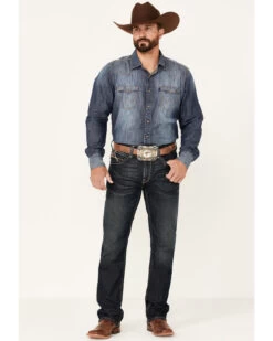 Ariat Men's M4 Cobalt Dark Wash Stretch Relaxed Straight Jeans