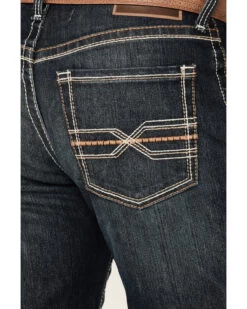 Ariat Men's M4 Cobalt Dark Wash Stretch Relaxed Straight Jeans -Western Cowboy World 2000341785 400 P4