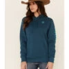 Ariat Women's Eurasian R.E.A.L Arm Logo Graphic Hoodie -Western Cowboy World 2000341891 410 P1