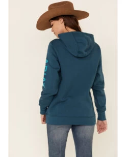 Ariat Women's Eurasian R.E.A.L Arm Logo Graphic Hoodie -Western Cowboy World 2000341891 410 P5