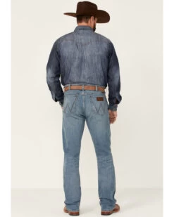 Wrangler Retro Premium Men's Eagleton Light Wash Stretch Slim Bootcut Jeans 8 Wrangler Retro Premium Men's Eagleton Light Wash Stretch Slim Bootcut Jeans -Western Cowboy World 2000342288 400 P3