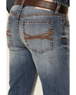 Cody James Core Men's Silver Spur Medium Wash Performance Stretch Slim Bootcut Jeans -Western Cowboy World 2000342679 400 P3
