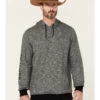 Cody James Men's Heather Black Embroidered Logo Sleeve Pullover Hooded Sweatshirt -Western Cowboy World 2000342814 001 P1