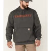 Carhartt Men's Loose Fit Midweight Logo Hooded Work Sweatshirt -Western Cowboy World 2000343203 022 P1