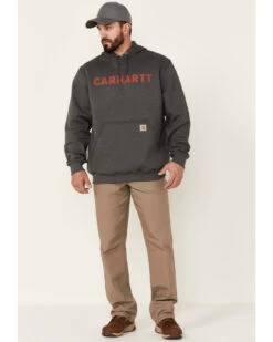 Carhartt Men's Loose Fit Midweight Logo Hooded Work Sweatshirt 7 Carhartt Men's Loose Fit Midweight Logo Hooded Work Sweatshirt -Western Cowboy World 2000343203 022 P2