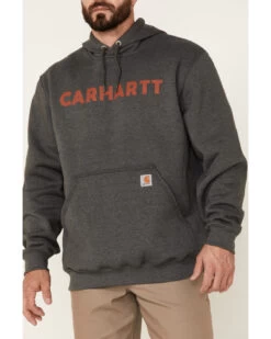 Carhartt Men's Loose Fit Midweight Logo Hooded Work Sweatshirt 8 Carhartt Men's Loose Fit Midweight Logo Hooded Work Sweatshirt -Western Cowboy World 2000343203 022 P3