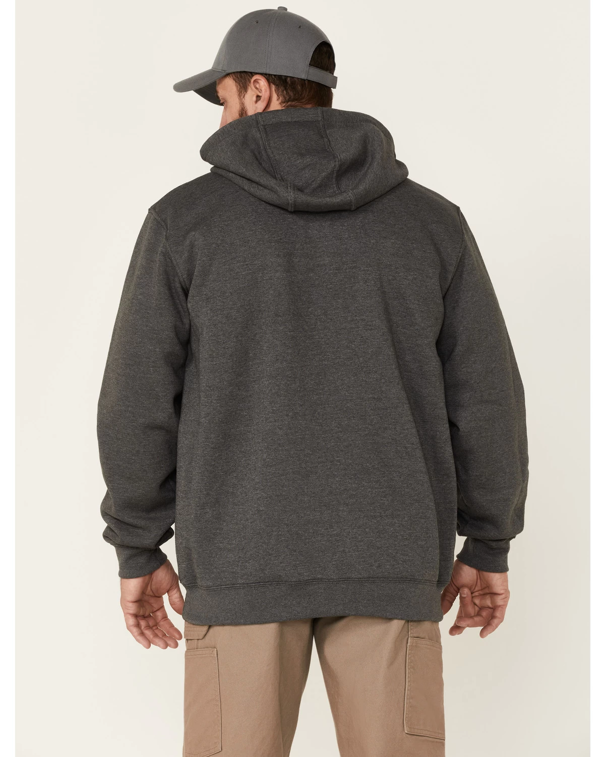 Carhartt Men's Loose Fit Midweight Logo Hooded Work Sweatshirt 6 Carhartt Men's Loose Fit Midweight Logo Hooded Work Sweatshirt - Image 4