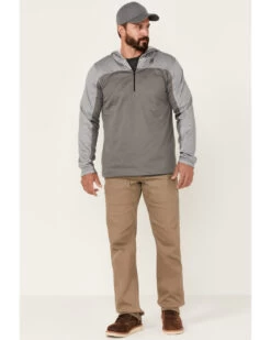Browning Men's Gray Hayes 1/4 Zip Front Hooded Pullover -Western Cowboy World 2000344233 020 P2