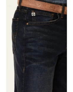 Rock & Roll Denim Men's Hooey Double Barrel Dark Vintage Stretch Relaxed Stackable Bootcut Jeans -Western Cowboy World 2000345010 400 P4