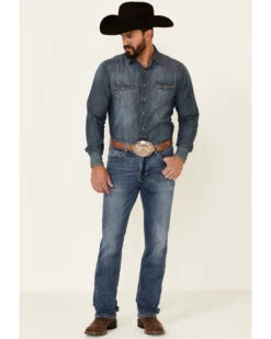 Rock & Roll Denim Men's Hooey Revolver Medium Vintage Stretch Slim Straight Jeans 8 Rock & Roll Denim Men's Hooey Revolver Medium Vintage Stretch Slim Straight Jeans -Western Cowboy World 2000345011 400 P3