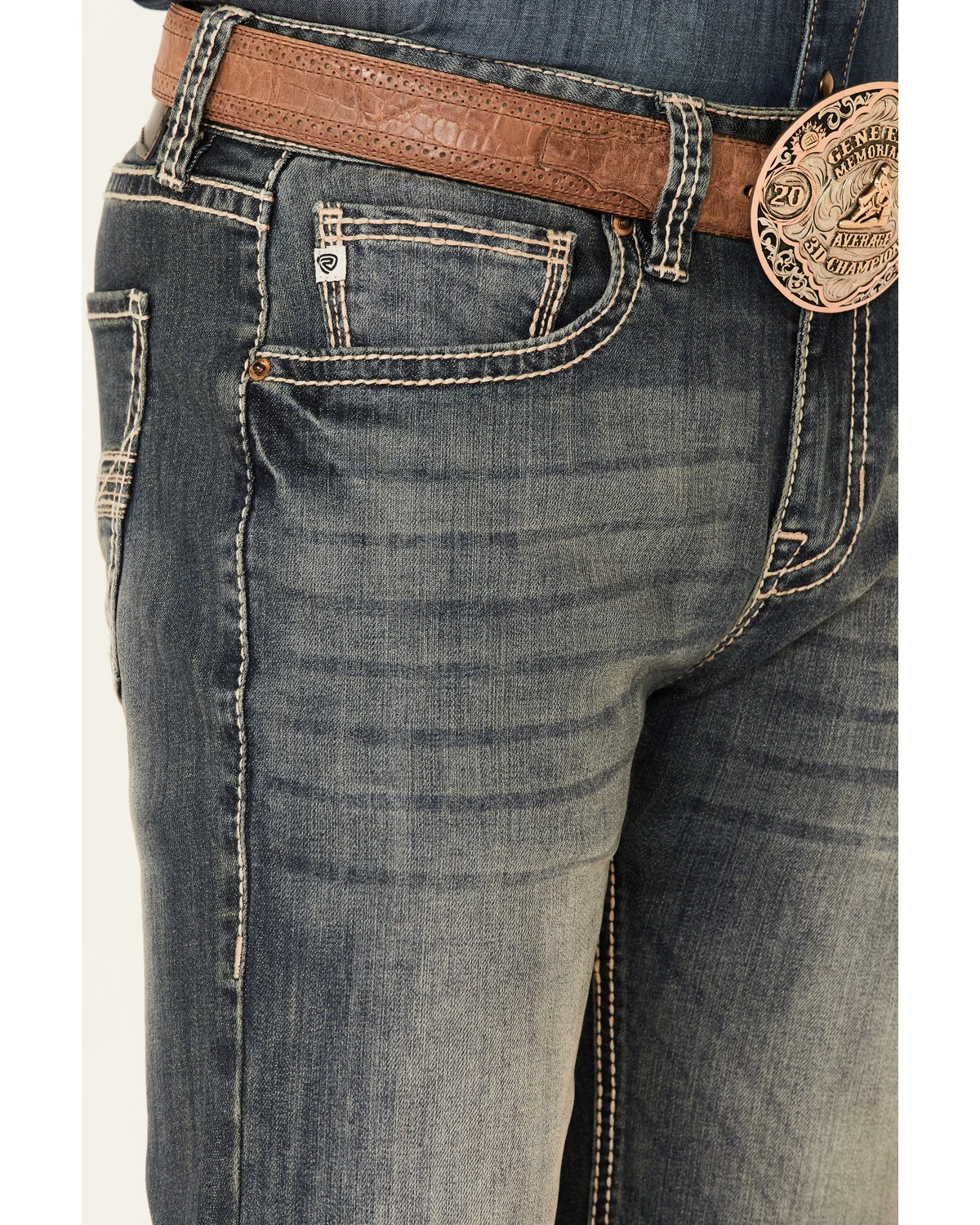 Rock & Roll Denim Men's Pistol Medium Vintage Stretch Regular Straight Jeans 4 Rock & Roll Denim Men's Pistol Medium Vintage Stretch Regular Straight Jeans - Image 2