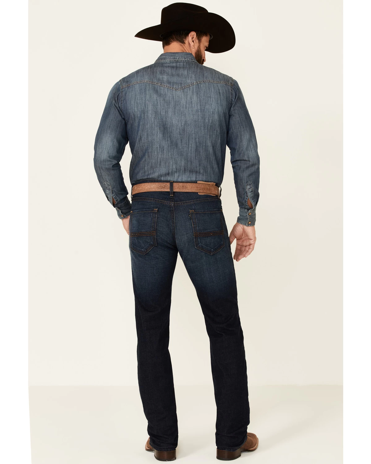 Rock & Roll Denim Men's Hooey Dark Wash Reflex Revolver Slim Straight Jeans 3 Rock & Roll Denim Men's Hooey Dark Wash Reflex Revolver Slim Straight Jeans