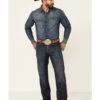 Rock & Roll Denim Men's Double Barrel Dark Wash Stretch Relaxed Straight Jeans -Western Cowboy World 2000345207 400 P1